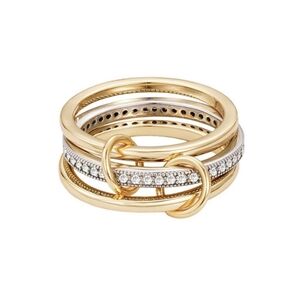 Adornia Gold and Silver CZ 3 PC Ring Stack, NWT